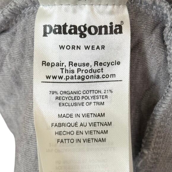 Patagonia W's Organic Cotton Quilt Snap-T Pullover Sweater Gray/Blue-Small - Picture 8 of 8